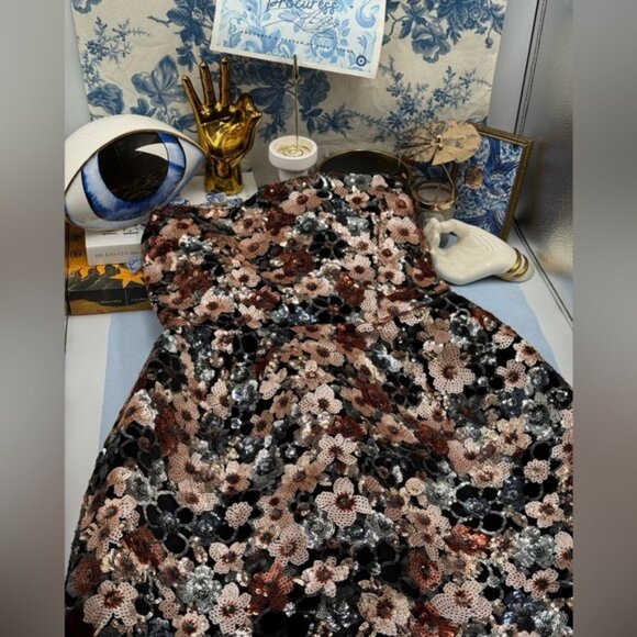🆕 BRONX & BANCO 🧿 NWOT Maraya Floral Sequin Mini Dress, Pink Multi, Sz XS US 2 - Picture 15 of 17